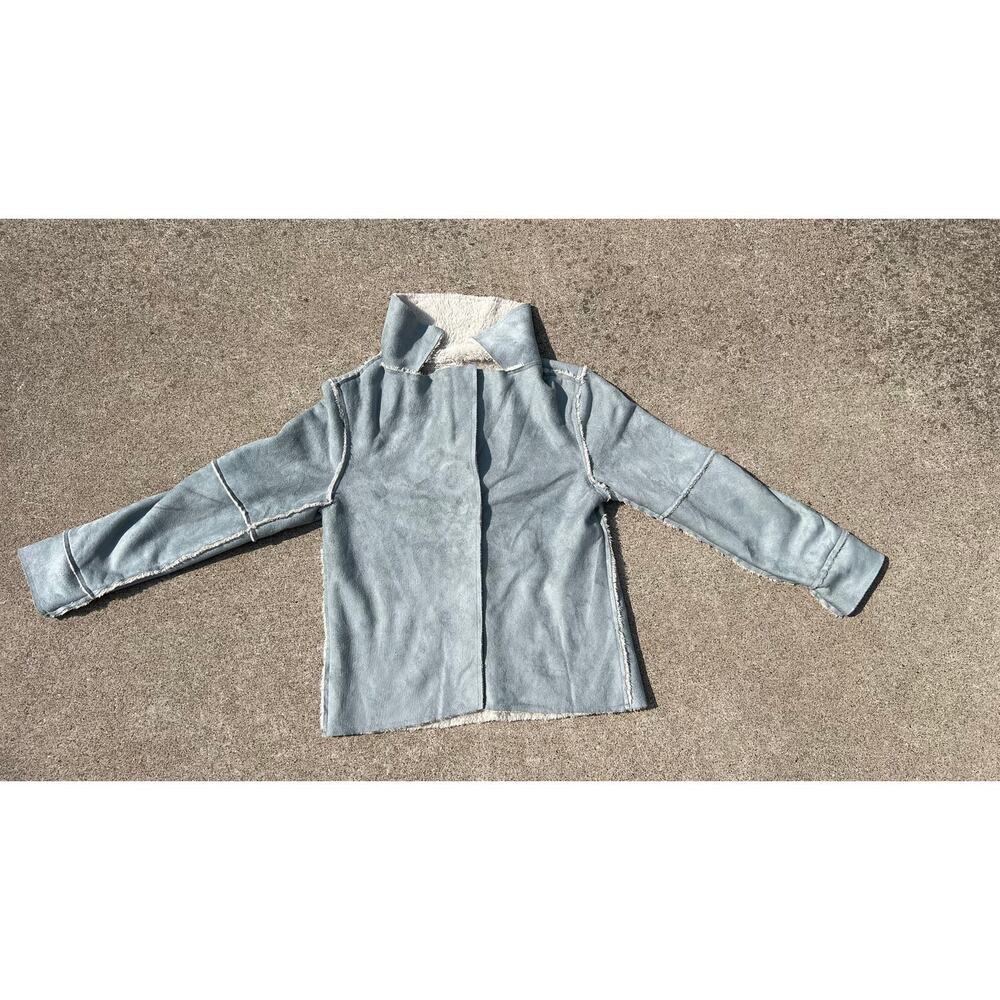 Dylan Jacket XS Blue Faux Fur Lined Boho Western Cozy Retro Chic‎ Fall Essential